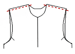 Sew shoulder seams