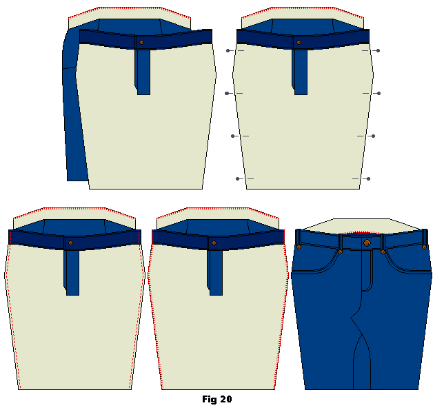 Attach front and back pieces at the side seams.