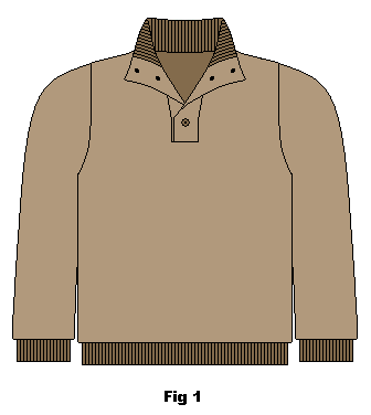 An example of a suitable open necked sweater.