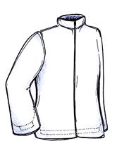 Jacket with snow lock at waist and sleeve endings