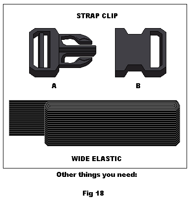 Examples of clips and wide elastic.