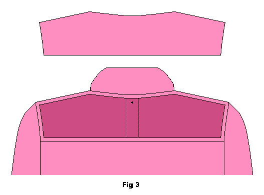 Carefully cut out yoke piece and shirt with cut out
