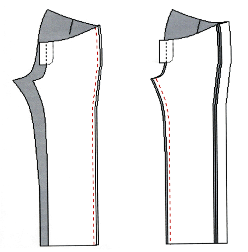 Sew inside and outside leg seams