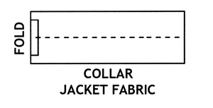 Collar jacket fabric  piece