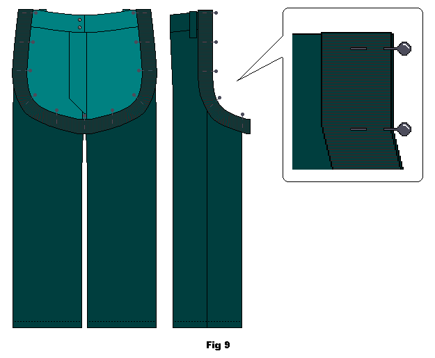 Pin strips - right side against right side - with edges lined up.
