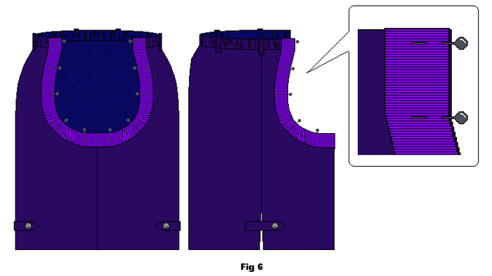 Pin the strip to the RIGHT side of the skirt (right side to right side) all around the edge