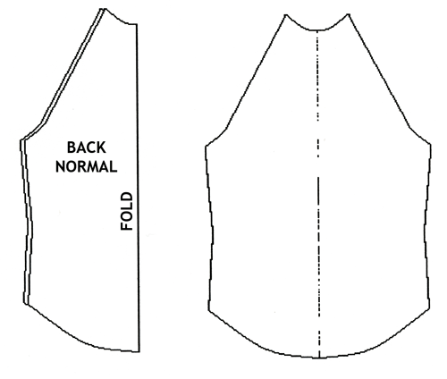 Normal back pattern